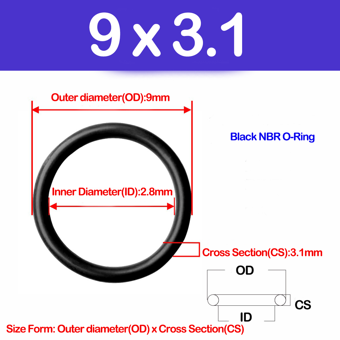 WD CS 3.1mm,NBR O Ring Sealing – Auto Repair Cs Bewertung und Preis
