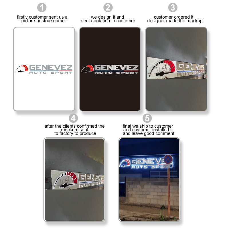 Custom 3D Backlit Metal Letter – Auto Repair Shop Logo Bewertung und Preis