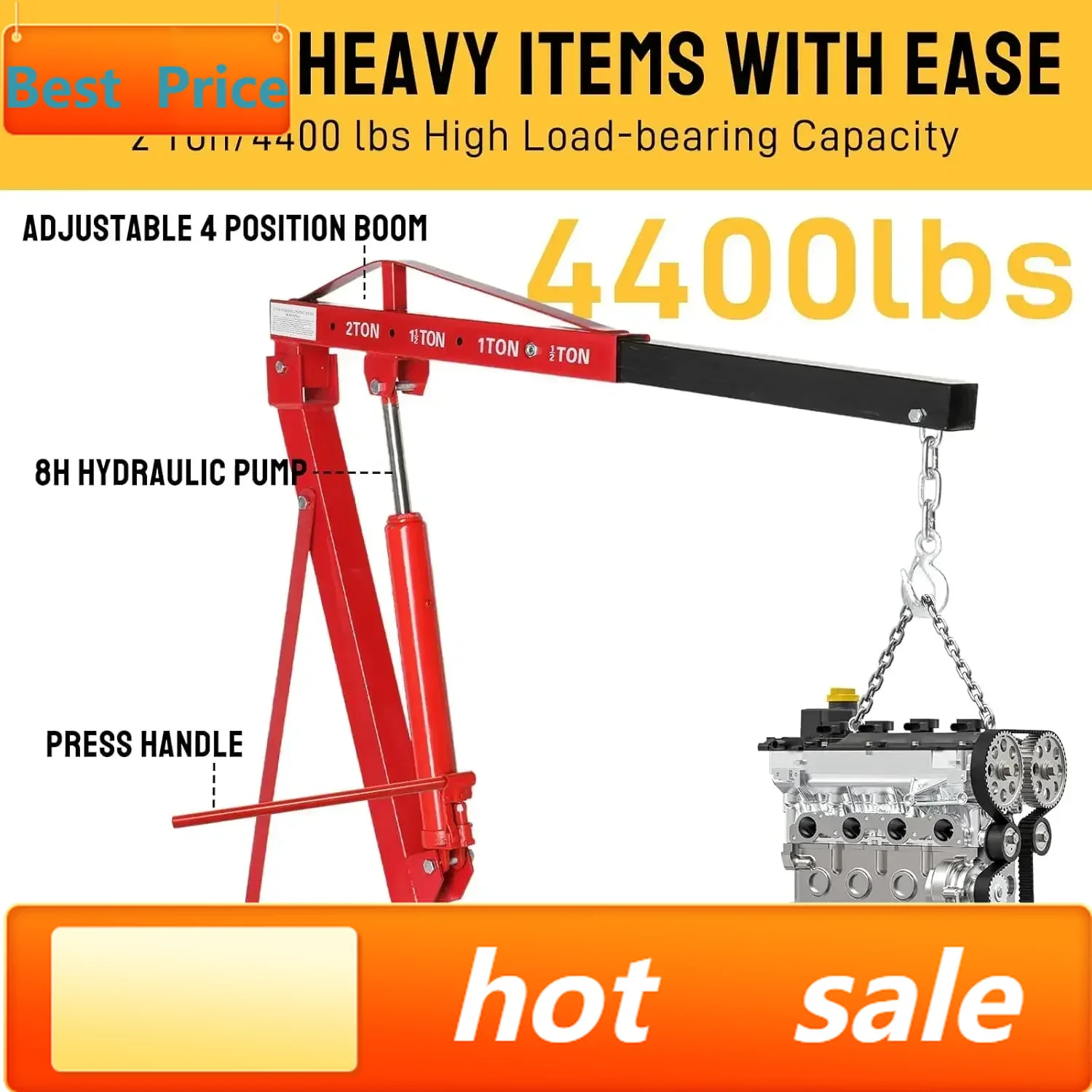 BestsellerEngine Hoist 2 TON F – Engine Hoist Crane Bewertung und Preis