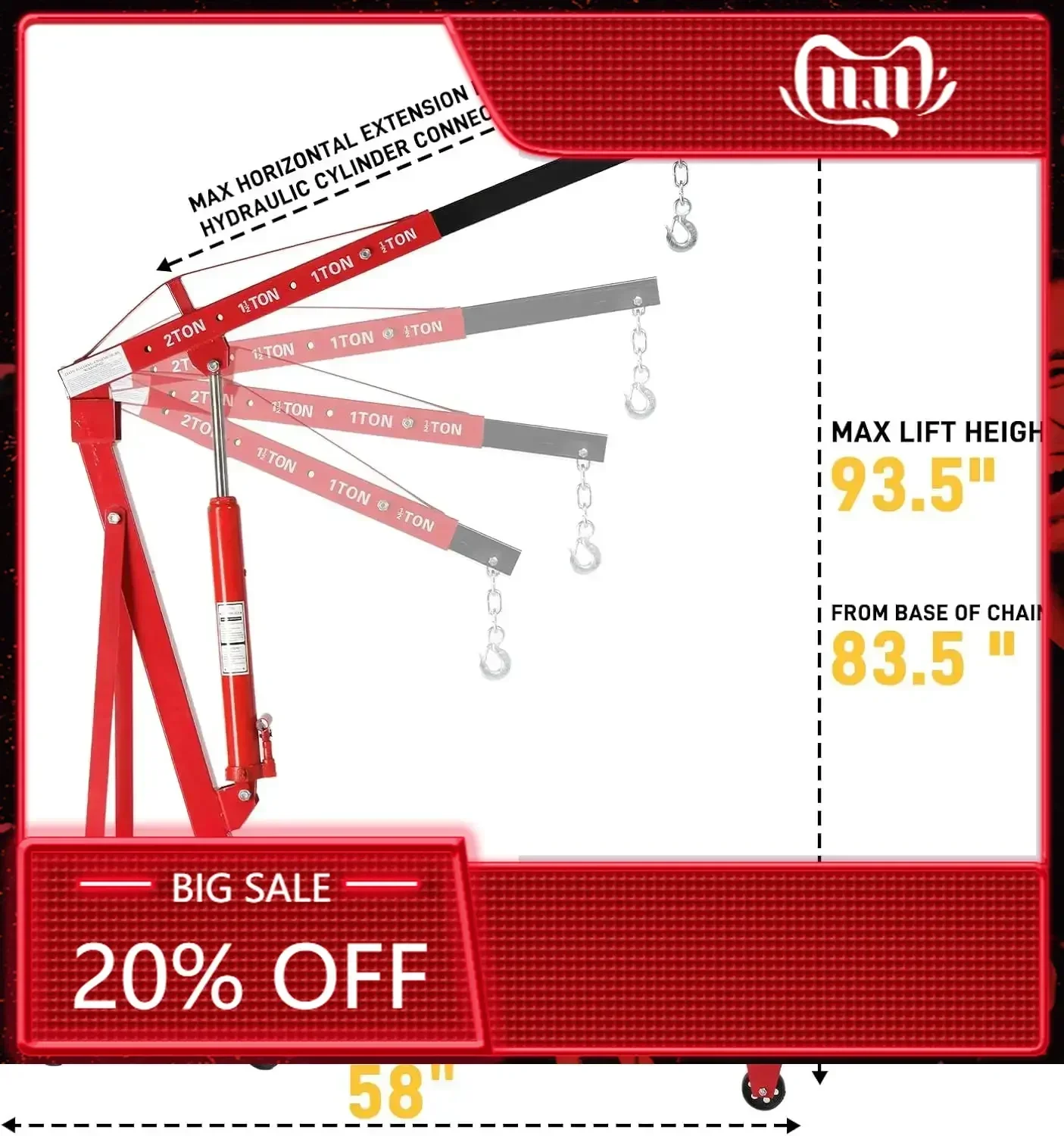 BestsellerEngine Hoist 2 TON F – Engine Hoist Crane Bewertung und Preis